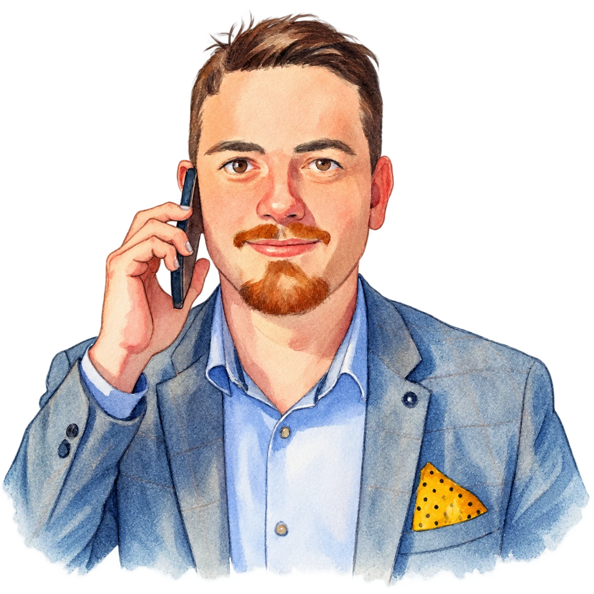 Illustration of Matt speaking on the phone, here to help with your enquiry